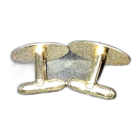 Vintage Shield's Gold Tone Oval Cufflinks 1"X1/2" - Picture 4 of 6